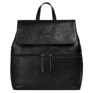 Klondike 1896 , Gold Mike City Rucksack Leder 30 Cm in schwarz, Rucksäcke für Damen