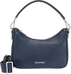 Bogner , Pontresina Lora Schultertasche Leder 24 Cm in dunkelblau, Schultertaschen für Damen