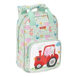 Safta Kleinkind-Kinderrucksack mit Henkeln Farm mint/weiß