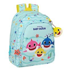 Safta Kinderrucksack mit Sound Baby Shark BEACH DAY blau/gelb