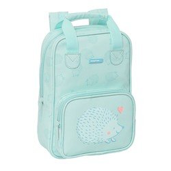 Safta Kinderrucksack mit Tragegriffen Igel blau/türkis