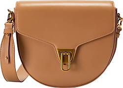 Ekonika , Schultertasche Mit Goldglänzenden Beschlägen in mittelbraun, Schultertaschen für Damen