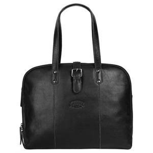 Klondike 1896, Gold Charles Aktentasche Leder 37 Cm Laptopfach in schwarz, Businesstaschen für Herren