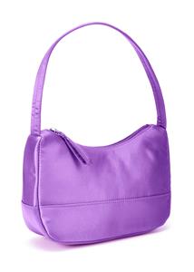 LASCANA Handtasche, Schultertasche aus modischen Satin und in Trend Farbe Lila