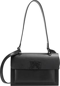 Ekonika , Tasche Aus Glattem Naturleder in schwarz, Schultertaschen für Damen