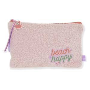 Paagman Beach happy etui, formaat 24 x 15 cm., kleur roze teddy