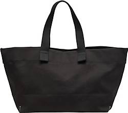 Marc O'Polo , Oversized Canvas-Shopper Aus Bio-Baumwolle in schwarz, Shopper für Damen