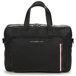 Tommy Hilfiger Messenger Bag "TH PIQUE PU SLIM COMPUTER BAG", mit charakteristischem Streifendetail