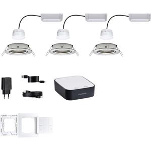 Paulmann 5181 smik Gateway + EBL Nova RGBW  Home Pakket Smart Home System 15.6 W Warmwit tot daglichtwit, RGBW IJzer (geborsteld)