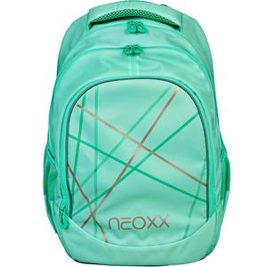 neoxx Schulrucksack "Fly, Mint to be", Reflektionsnaht, aus recycelten PET-Flaschen