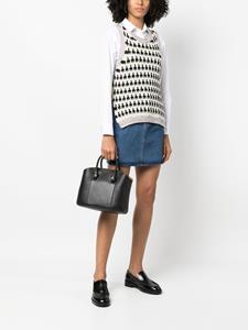 Furla Shopper met logo-reliëf - Zwart
