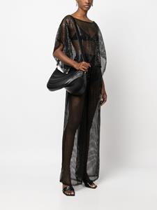 Mugler Spiral Curve kleine schoudertas - Zwart