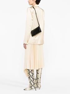 Jil Sander logo-debossed leather shoulder bag - Zwart