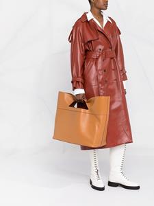 Alexander McQueen The Bow leren shopper - Bruin