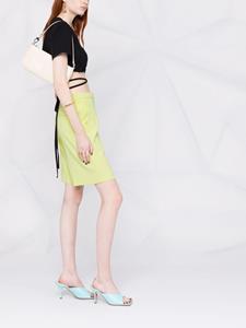 BY FAR Rachel schoudertas met krokodillenleer-effect - Beige