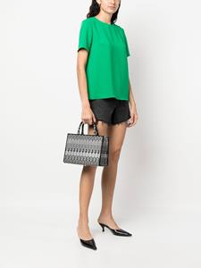 Furla Shopper met jacquard - Zwart