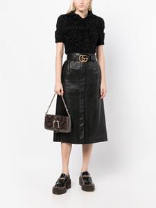Gucci Schoudertas met slangen-effect - Grijs