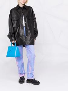 The Attico Monday leren shopper - Blauw