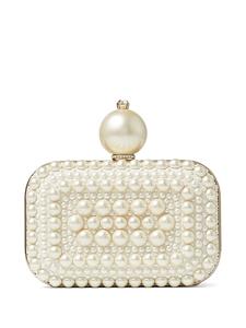 Jimmy Choo Cloud clutch verfraaid met parel - Wit