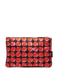 La DoubleJ Clutch met kersenprint - Zwart