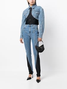 Mugler Spiral Curve tas met handgreep - Zwart