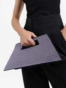 Giuseppe Zanotti Trapeze clutch verfraaid met kristallen - Zwart