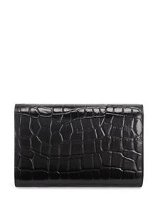 Giuseppe Zanotti Wendy clutch met krokodillenleer-effect - Zwart