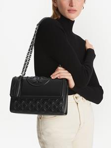 Tory Burch Schoudertas met logo-reliëf - Zwart