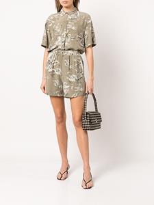 ANINE BING Nico schoudertas met pied-de-poule print - Zwart