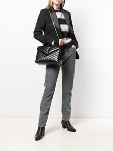 Saint Laurent Schoudertas met logo - Zwart