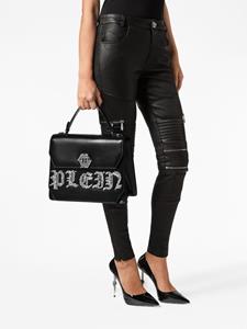 Philipp Plein Gothic Plein leren shopper - Zwart