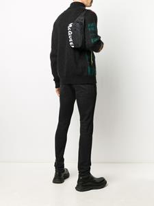 Alexander McQueen Schoudertas met logo - Zwart