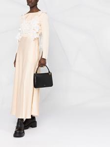 Jil Sander Leren schoudertas - Zwart