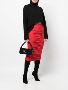 Lanvin Pencil leren schoudertas - Zwart