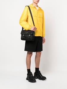 Messenger tas met logoplakkaat - Zwart