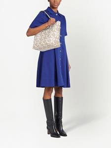 Ferragamo Gancini shopper met monogram - Beige