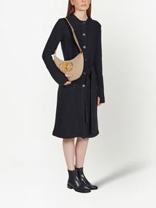 Ferragamo Schoudertas met Gancini plakkaat - Beige