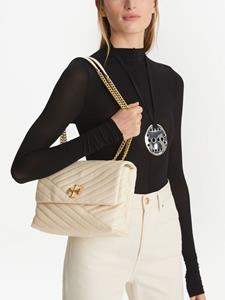 Tory Burch Tas met logoplakkaat - Beige