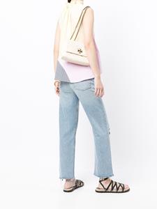 Tory Burch Kira schoudertas met chevron streep - Beige