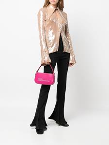 Blumarine Schoudertas met logo van stras - Roze