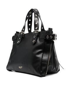 RED(V) Biker leren shopper - Zwart