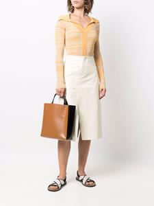 Marni Leren shopper - Zwart