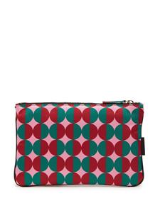 La DoubleJ Clutch met geometrische print - Roze