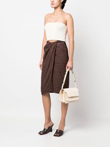 Marni Trunk leren schoudertas - Beige