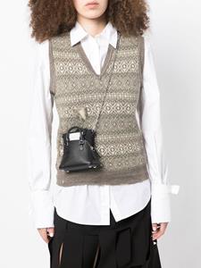 Maison Margiela Numbers schoudertas met patch - Zwart