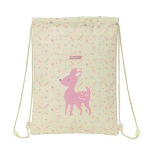 Rucksacktasche Mit Bändern Safta Forest Beige (26 X 34 X 1 Cm)