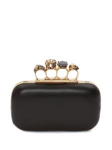 Alexander McQueen Clutch met doodskop - Zwart