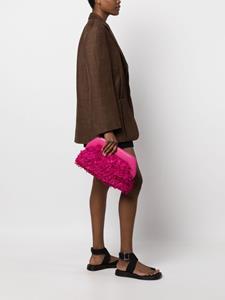 Themoirè Clutch met franjes - Roze