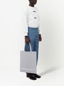 MM6 Maison Margiela Shopper met logoprint - Zilver