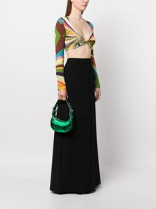 BY FAR Shopper met metallic-effect - Groen